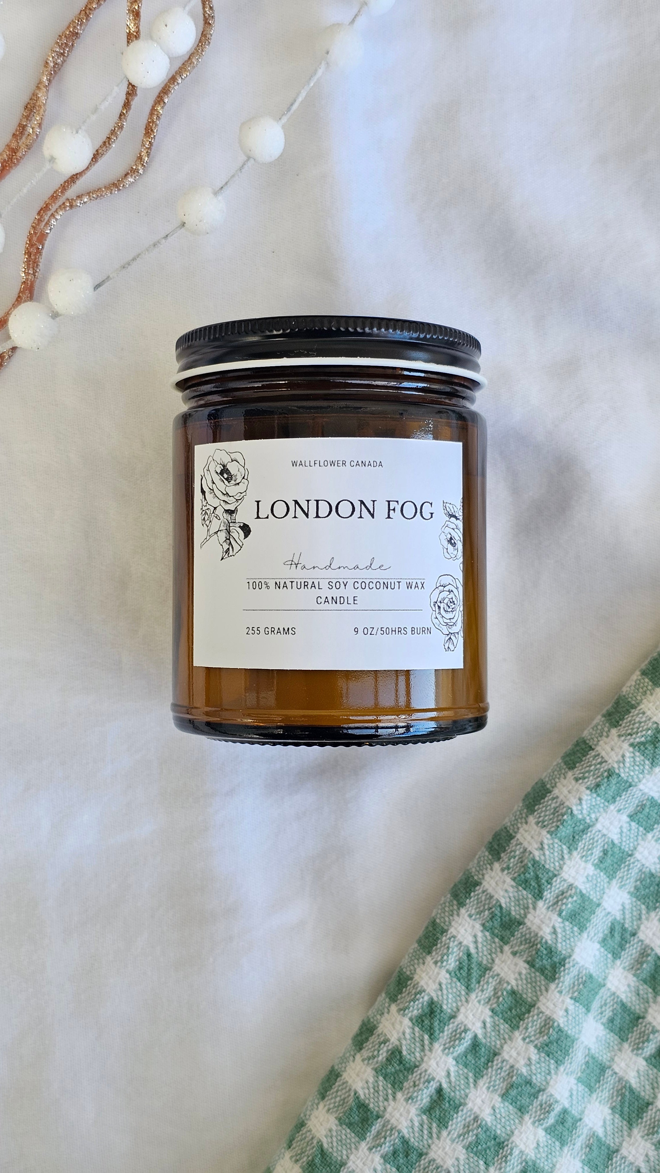 London Fog Signature Natural Candle - 9 0z Medium Size