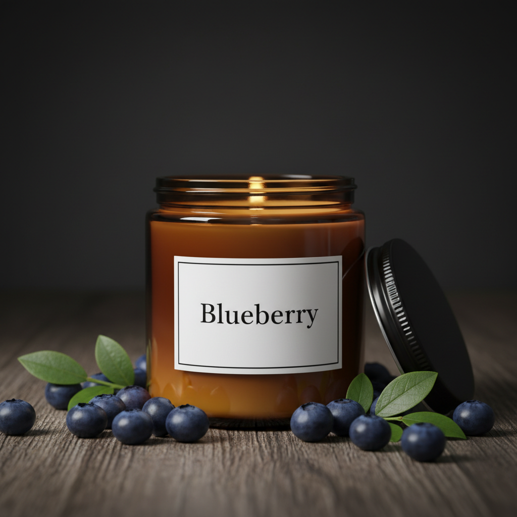 Blueberry Signature Natural Candle - 9 0z Medium Size