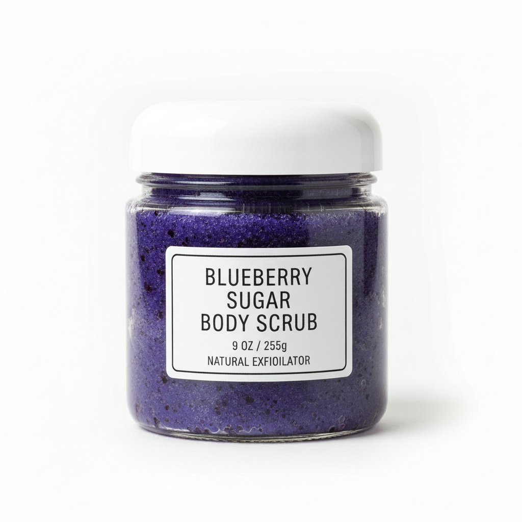 Blueberry Body Scrub - 9 0z 100% Natural Ingredients