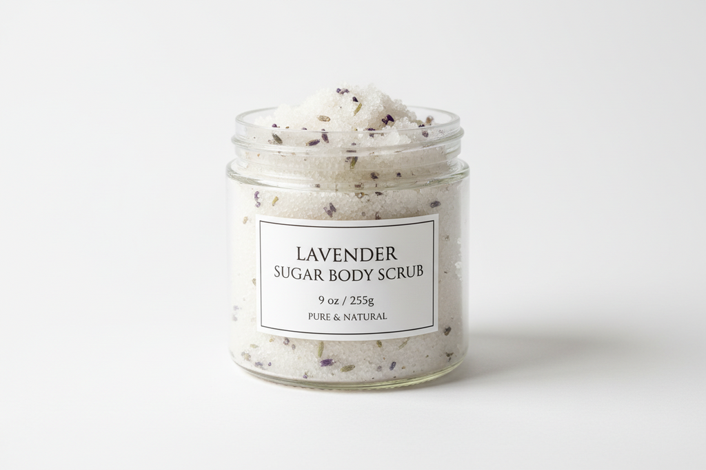 Lavender Body Scrub & Exfoliator - 9 0z 100% Natural Ingedients