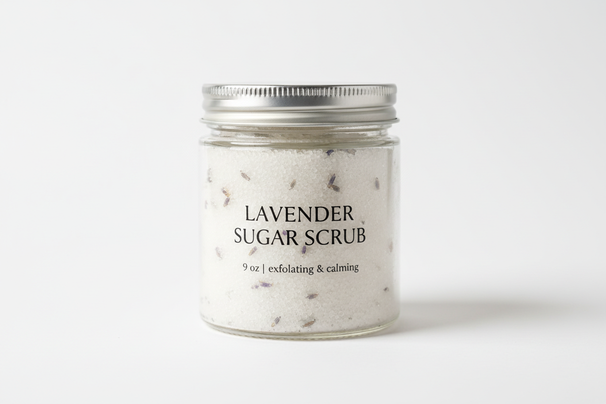 Lavender Body Scrub & Exfoliator - 9 0z 100% Natural Ingedients