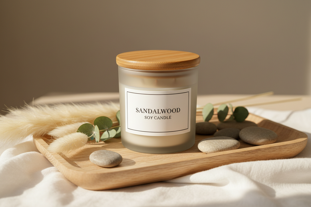 Sandalwood Signature Natural Candle - 14 oz Large