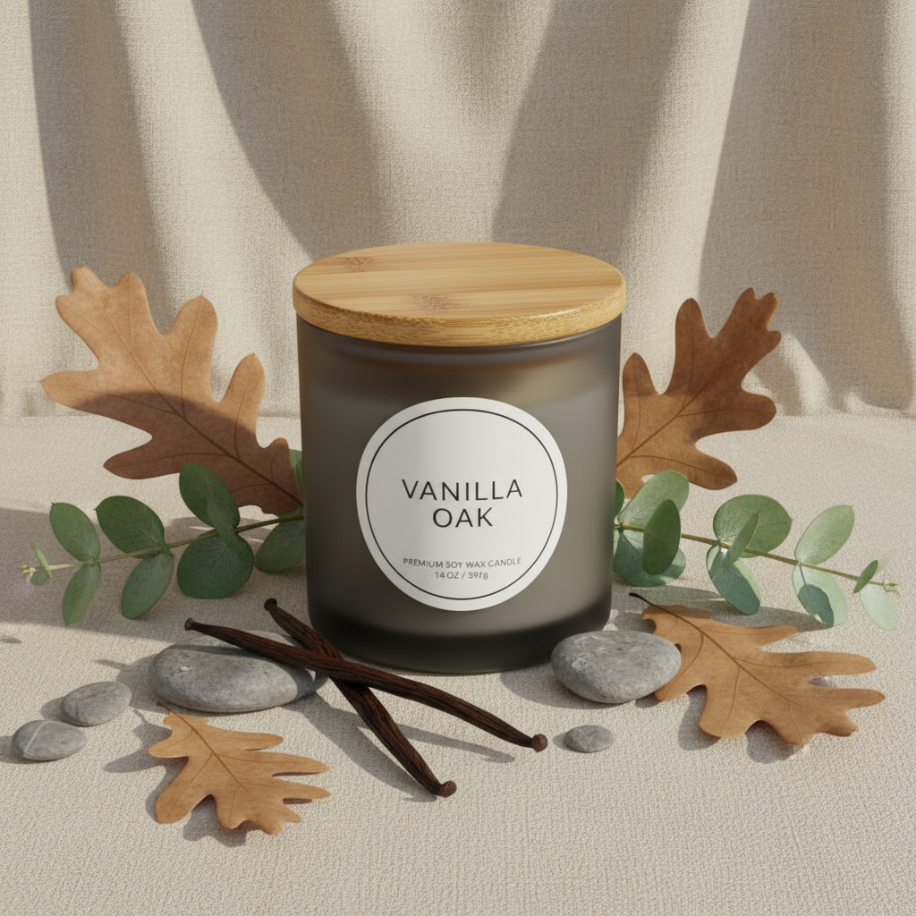 Vanilla Oak Signature Natural Candle - 14 oz Large