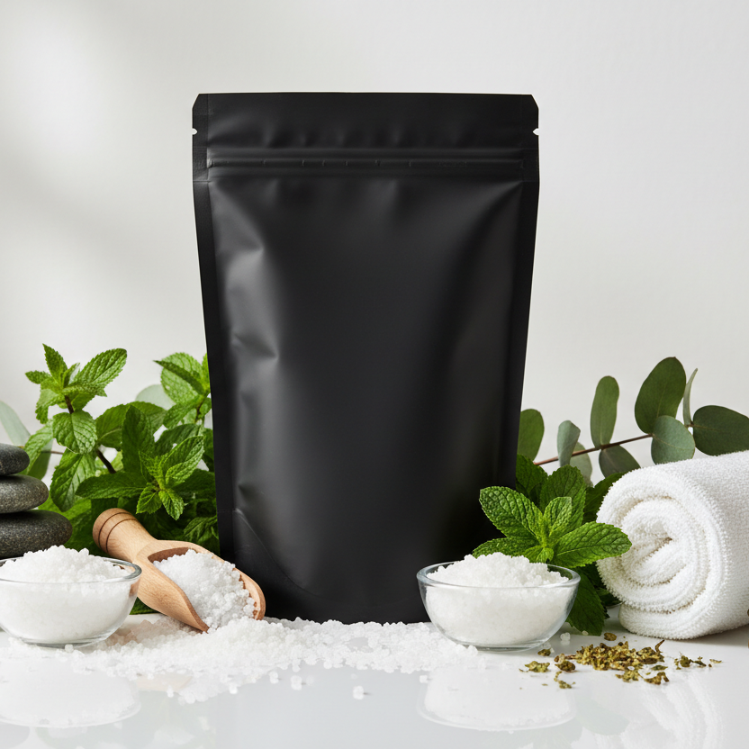 Peppermint Bath Salt Soak - 400g 100% Natural Ingredients