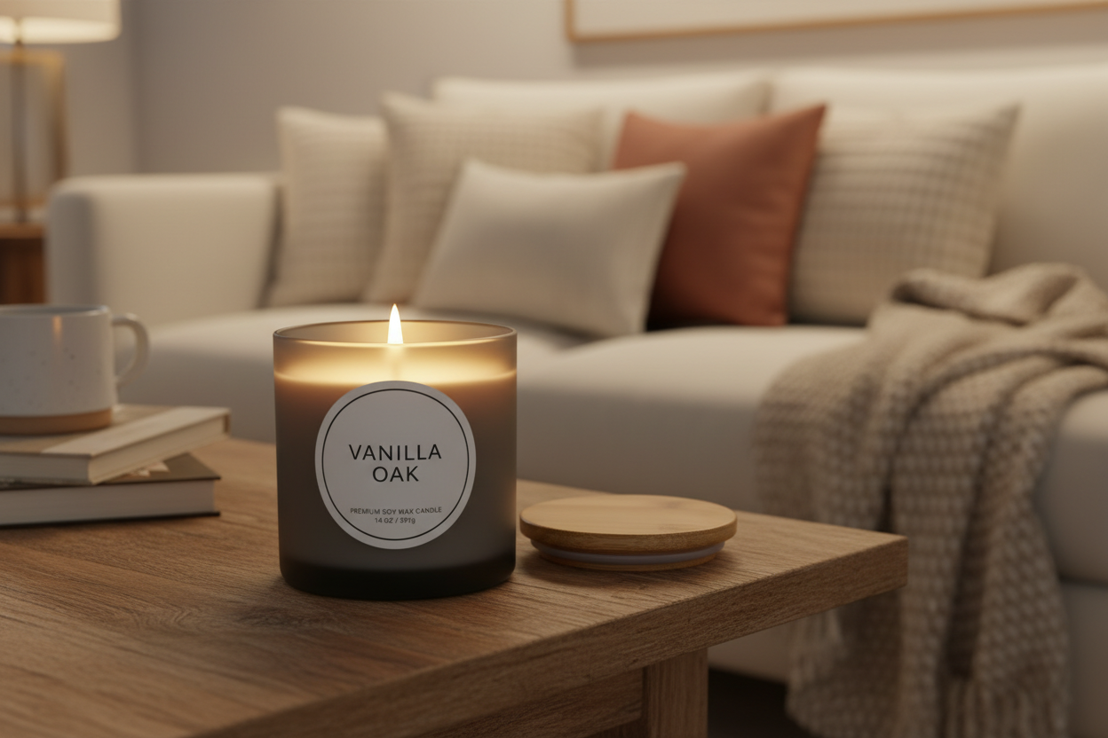 Vanilla Oak Signature Natural Candle - 14 oz Large