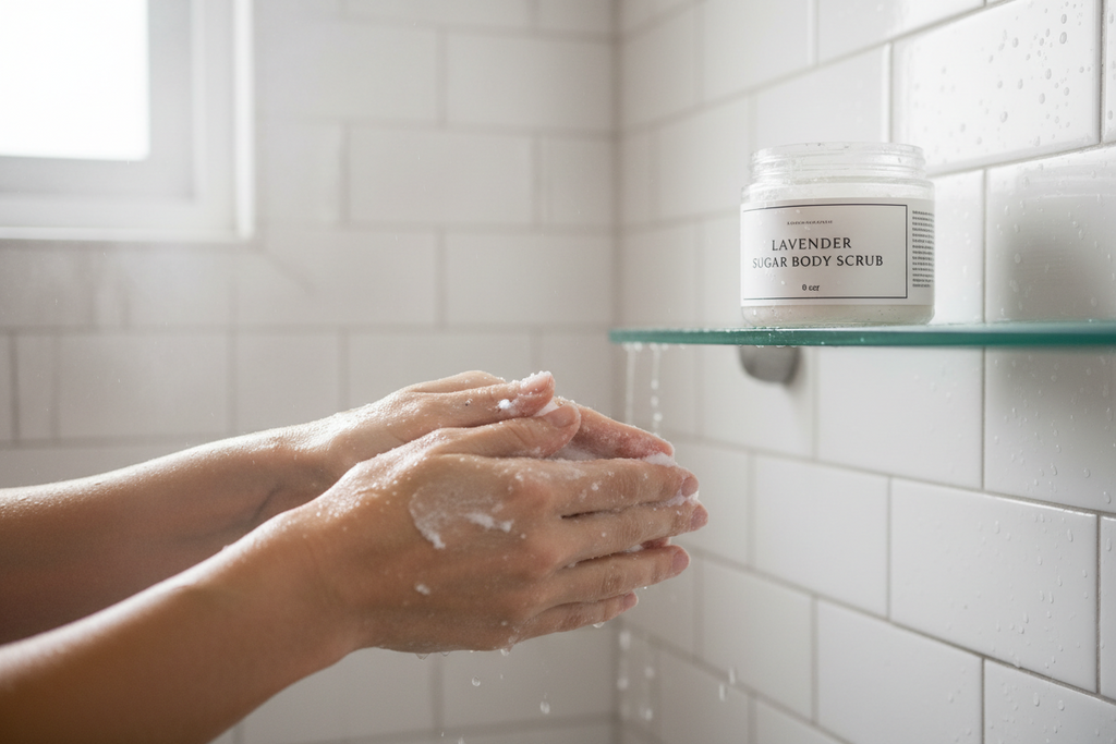 Lavender Body Scrub & Exfoliator - 9 0z 100% Natural Ingedients