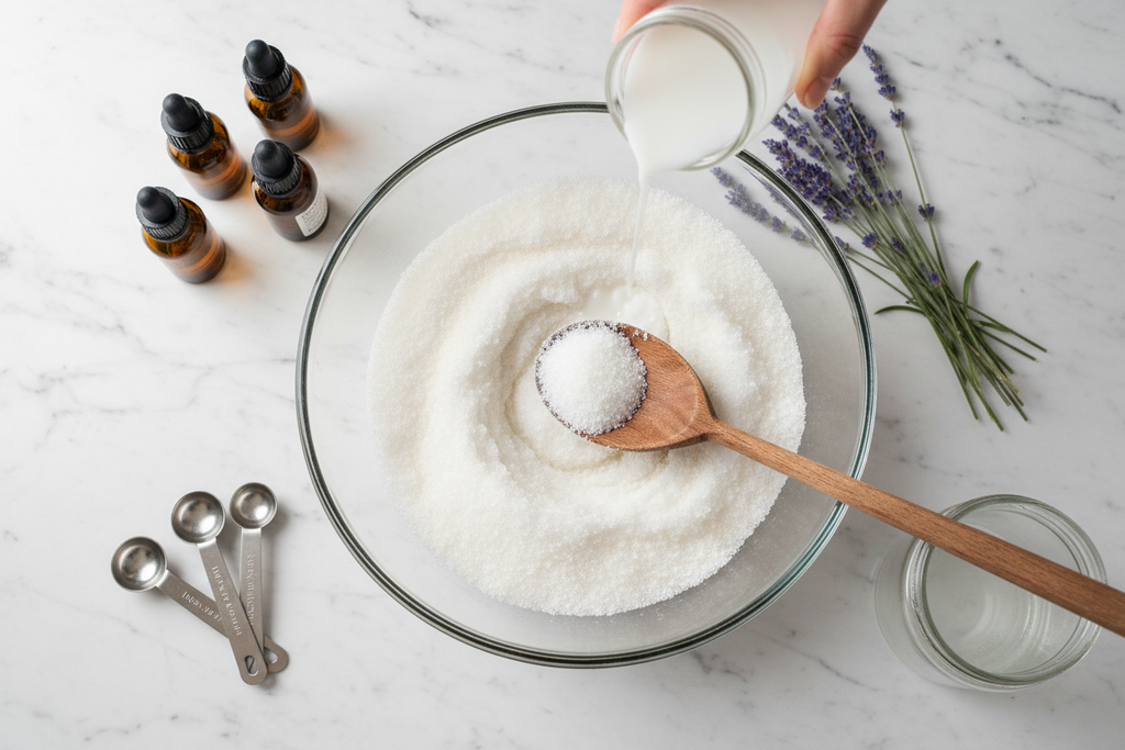 Lavender Body Scrub & Exfoliator - 9 0z 100% Natural Ingedients