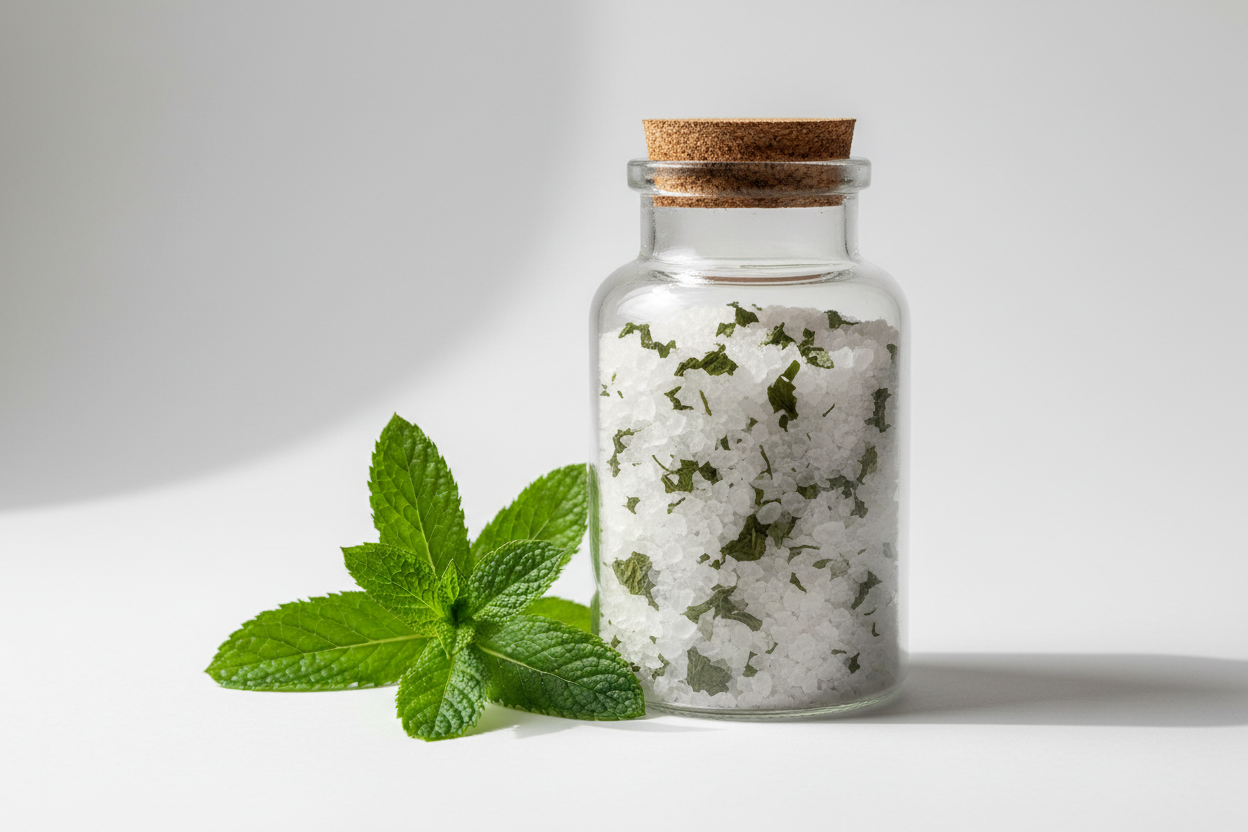 Peppermint Bath Salt Soak - 400g 100% Natural Ingredients